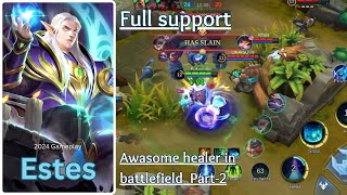 Estes Best Build 2024  Fully Healing And Fight In Enemy Turret [upl. by Harilda]