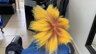 Detailed 🌻Relaxer Free Cut Color And Makeover [upl. by Ketchum]