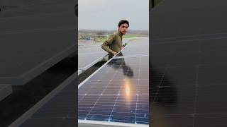 550 Waat longi solar panels system installation 😱 viralshorts solarpanelsystem [upl. by Rivard565]