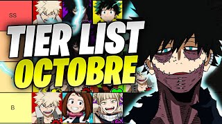 TIER LIST OCTOBRE 2023 V2 APRES LE PREMIER EQULIBRAGE DU JEU  MY HERO ULTRA RUMBLE [upl. by Alcot]