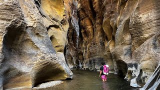 Canyoneering In Zion National Park  Fat Mans Misery [upl. by Anilegna]