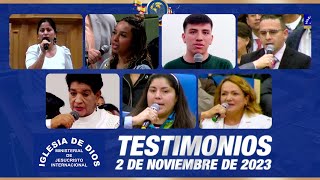 Testimonios 2 de noviembre de 2023  Iglesia de Dios Ministerial de Jesucristo Internacional [upl. by Lesak]