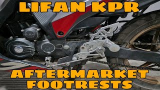 Lifan KPR  Aftermarket Footrests [upl. by Monti]