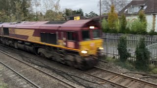 Class 66  66098 EWS Livery  66005 ‘Maritime Intermodal One’  DB Cargo UK [upl. by Arlyn]