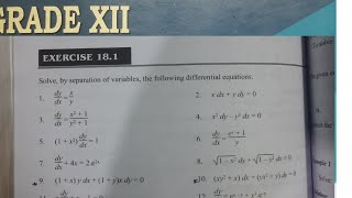 Differential Eq Grade12 Ex181 part1 [upl. by Ihcekn]