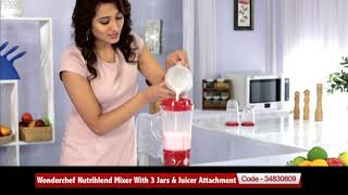 Wonderchef Nutriblend Mixer With 3 Jars amp Juicer Attachment [upl. by Ahselrak699]