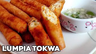 Lumpia Tokwa  Spring Roll Tofu Recipes [upl. by Lananna327]