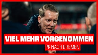 SCHULTZ quotHatten uns viel mehr vorgenommenquot  1 FC Köln  SV Werder Bremen  Pressekonferenz [upl. by Ydwor]