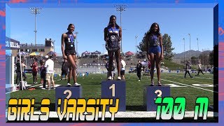 2019 TF  Trabuco Invite  100 Var Girls All 8 Heats [upl. by Allbee]