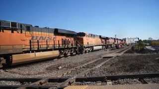 BNSF Pulling Stack amp Piggyback At Joliet [upl. by Seale]