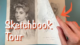 Sketchbook tour portraits master studies and train sketches [upl. by Pfeffer]