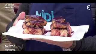 RECETTE  Tournedos de canard et foie gras poêlé sauce au vin de Buzet [upl. by Perla392]