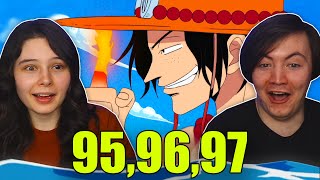 ACE IS SO COOL👒 One Piece Ep 95 96 amp 97 REACTION amp REVIEW [upl. by Marozik]