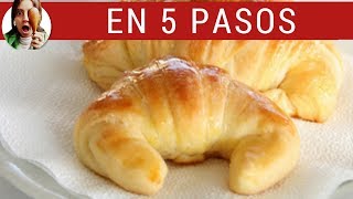 MEDIALUNAS DE MANTECA CASERAS Cómo hacer croissants [upl. by Cerracchio818]