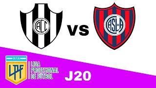 Central Córdoba 01 San Lorenzo en vivo LIGA PROFESIONAL ARGENTINA Jornada 20 [upl. by Sirenay]