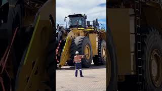 Technicians guiding a CAT 994K wheel loader youtubeshorts viralvideo education [upl. by Neeliak]