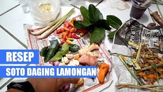 RESEP SOTO DAGING LAMONGAN [upl. by Noland]