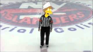 NHL Ref Chris Rooney  NHL Ref  Parttime Krusty Burger Employee [upl. by Drarrej617]