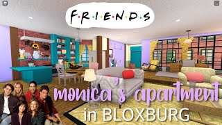 BLOXBURG Monica’s Apartment From FRIENDS Tour  Speed Build [upl. by Kiefer362]