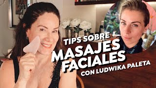 LUDWIKA PALETA nos da sus TIPS de MASAJES FACIALES Gua Sha  Rodillo  I Gloria Calzada Puro Glow [upl. by Adnilev]