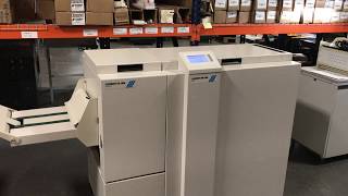 Used Plockmatic BM2000 Bookletmaker w FTR2000 Face Trimmer [upl. by Amoihc]