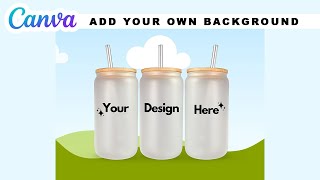 16oz Libbey Frosted Glass Canva Mock Up  Add Your Own Background [upl. by Housum696]