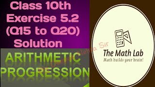 Class 10th Excercise 52 Q15 to Q20 Solution by Nehra Sir maths cbse hbse [upl. by Yecnay]