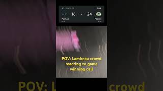 Lambeau Field crowd reacting to game winning call [upl. by Ardnaid888]