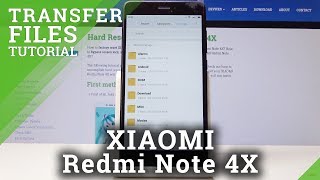 How to Transfer Files in XIAOMI Redmi Note 4X  Move Media [upl. by Penrod]