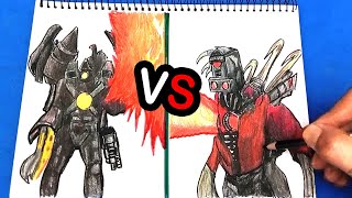 Drawing Titan cameraman Vs titan speakerman in Skibidi Toilet Zombie Universe 43 new virus [upl. by Fidole]