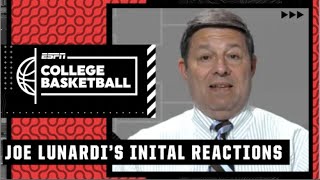 Joe Lunardis initial thoughts on bracket release  Bracketology [upl. by Nave]