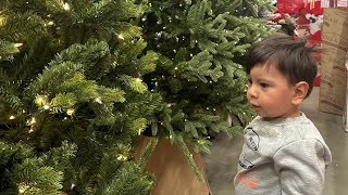 Christmas Tree Shopping  Early Christmas shopping cute baby christmas [upl. by Anyaj]