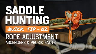 Saddle Hunting Quick Tip  02  Ropeman 1 Kong Duck Prusik Ascender [upl. by Onitnelav]