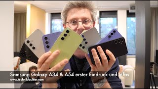 Samsung Galaxy A34 amp A54 erster Eindruck und Infos [upl. by Ahseiyt]