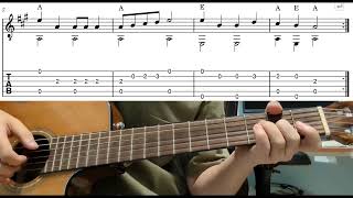 This Old Man  Easy Fingerstyle Guitar Playthrough Tutorial Lesson With Tabs [upl. by Schalles476]