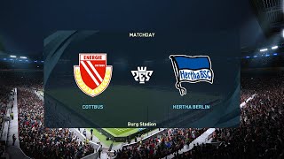 Cottbus vs Hertha Berlin 16072024 Club Friendlies PES 2021 [upl. by Eilerua]