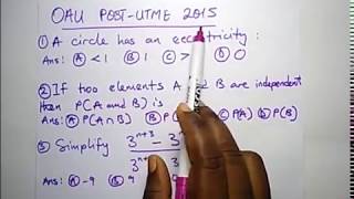 OAU Post UTME Past Questions Solved Year 2015 [upl. by Hoffarth806]