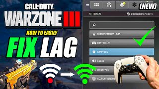 HOW TO FIX LAG ON WARZONE 3  Call of Duty Warzone 3 Settings to STOP LAG [upl. by Shriner]