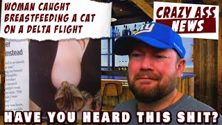 Woman breastfeeding cat onboard a plane cats mentalhealth [upl. by Gonzalez338]