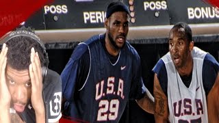 GAME WINNING BUZZER BEATER KOBE BRYANT vs LEBRON JAMES 2007 USA BLUE vs WHITE REACTION [upl. by Riada]