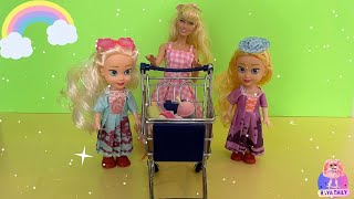 Elsa and Annas Fun Toy Shopping Adventure with Barbie [upl. by Elatsyrk]