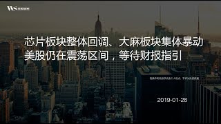 美股赢家20190128 芯片股整体回调，大麻股集体暴动，美股指数区间震荡等待财报指引 [upl. by Josy28]