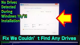 Fix We Couldn’t Find Any Drives – No Drives Detected During Windows 1011 Installation [upl. by Burl]