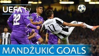 Mario Mandžukić  5 UEFA Champions League goals [upl. by Yvan374]