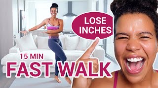 FAST Walking in 15 minutes  Fat Burning Walk at Home [upl. by Connett134]