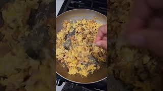 Cooking chanterelles mushrooms with eggs [upl. by Ellenad]