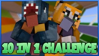 10 IN 1 CHALLENGE Minecraft Custom Map WStampy [upl. by Ibba13]