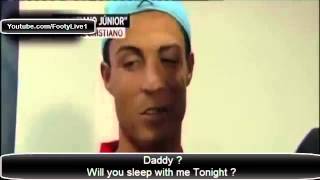 Cristiano Ronaldos son interrupts the Interview asking quotDaddy will you sleep with me tonight quot [upl. by Tierell]