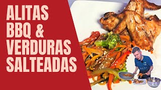 Verduras Salteadas amp Alitas BBQ [upl. by Anayi]