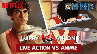 Luffy vs Arlong  Live Action vs Anime  ONE PIECE Netflix [upl. by Aisan]